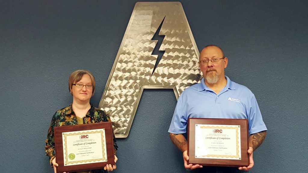 Abbott Furnace: Journey to Become Lean Champions 1 Susan Williams and Carl Mohney, Lean Champions at Abbott Furnace