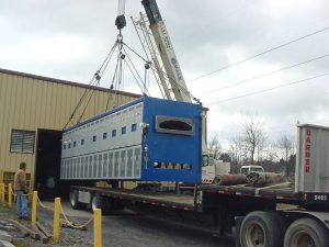 Abbott Furnace Sintering Furnace being loaded on truck for delivery